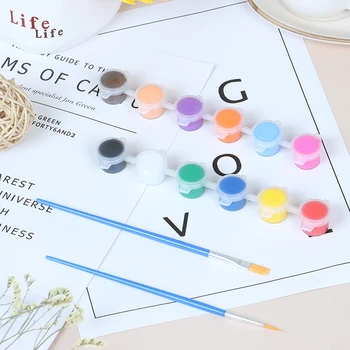 

12Colors Acrylic Paints For Oil Painting Nail Art Clothes Art Digital Wall Painting Set