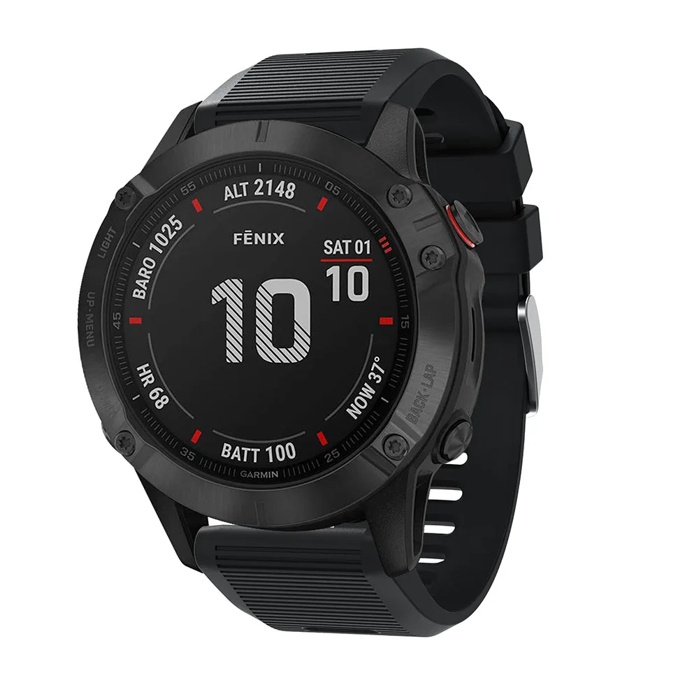 Ремешок силиконовый для Garmin Fenix 6X сменный быстросъемный браслет наручных часов