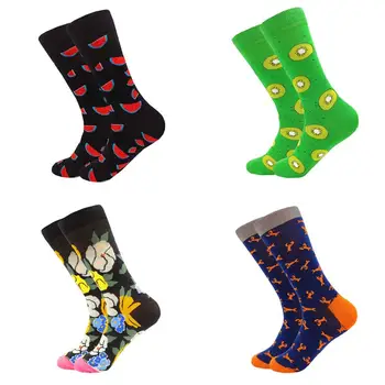 

Korean style fashion compression cotton deodorant men woman socks cartoon couple hip hop crew socks street happy socks