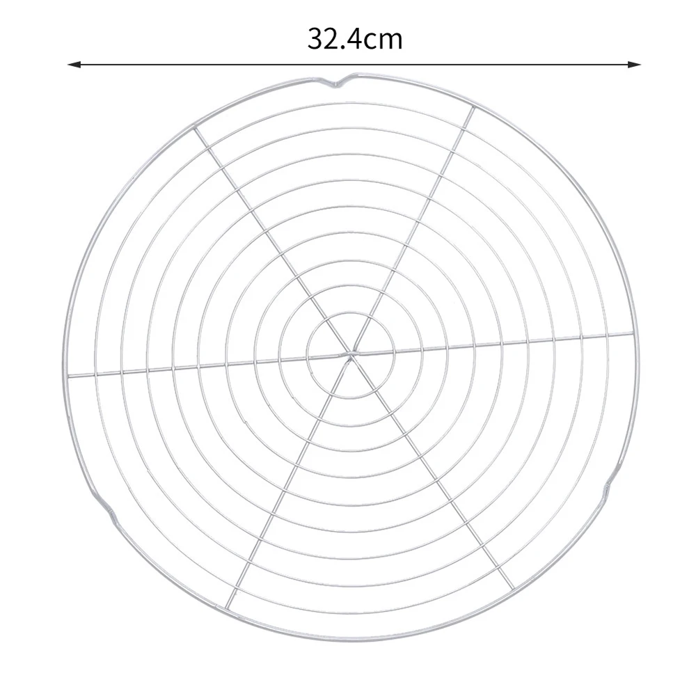 32 см Универсальная круглая металлическая проволока для приготовления на пару охлаждающая решетка для барбекю/углеродная сетка для выпечки/решетка для гриля/сковорода принадлежности для выпечки барбекю