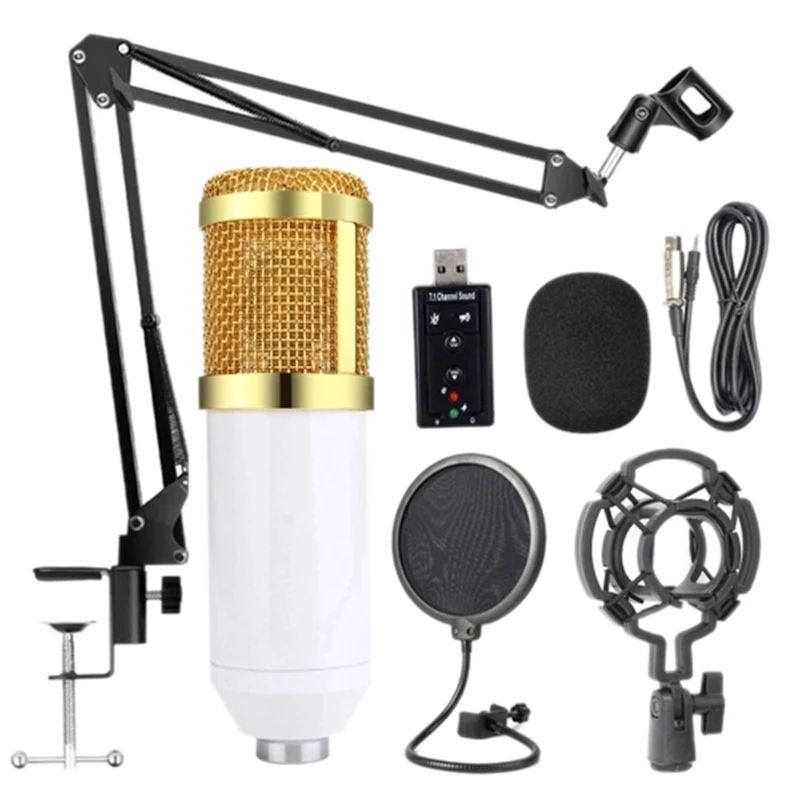 

Bm800 Professional Suspension Microphone Kit Studio Live Stream Broadcasting Recording Condenser Microphone Set
