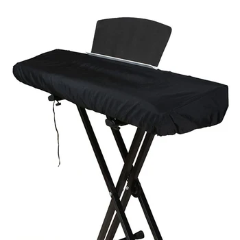 

General Stretchable Piano Keyboard Dust Cover with Elastic Cord Locking Clasp for 88 Keys Electronic Keyboard Washable Durable