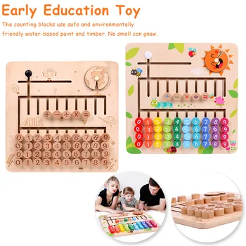 

Baby toy Wooden Math toy 1-10 Arithmetic Board Addition Educational Wooden toy Above 3 years Gifts for Children
