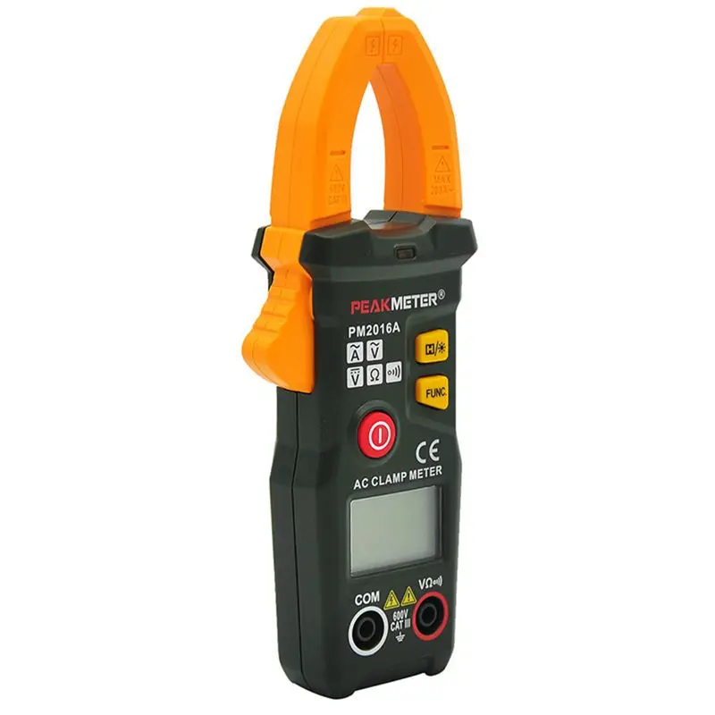 PEAKMETER PM2016A цифровой клещи мультиметр 6000 отсчетов портативный ручной удержания данных AC/DC Сопротивление напряжения частота