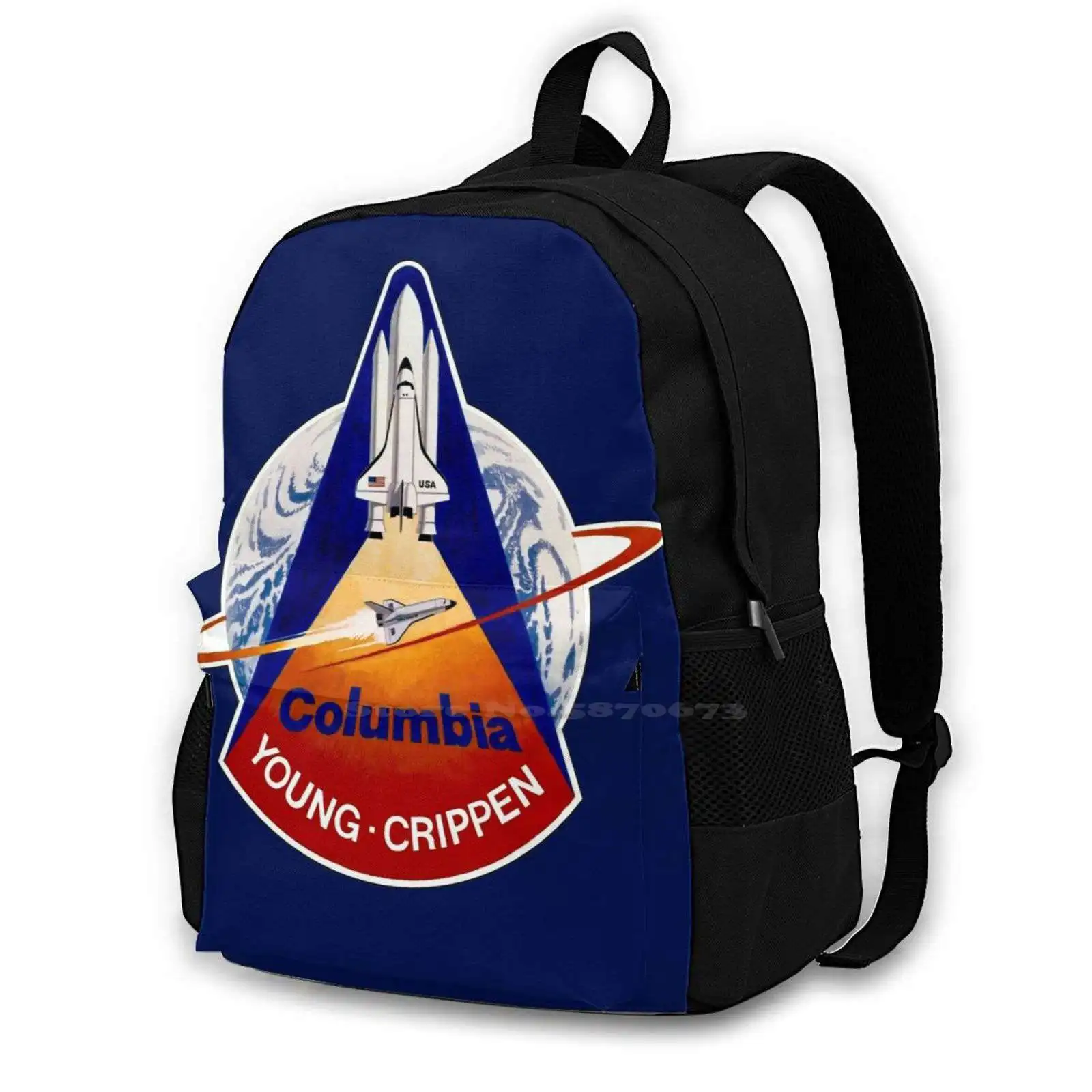 Space Shuttle Patch 3D Print Design Zaino Borsa Casual Spacex Elon Musk Space Rocket Ship Rocket Man Musk Engine Jet
