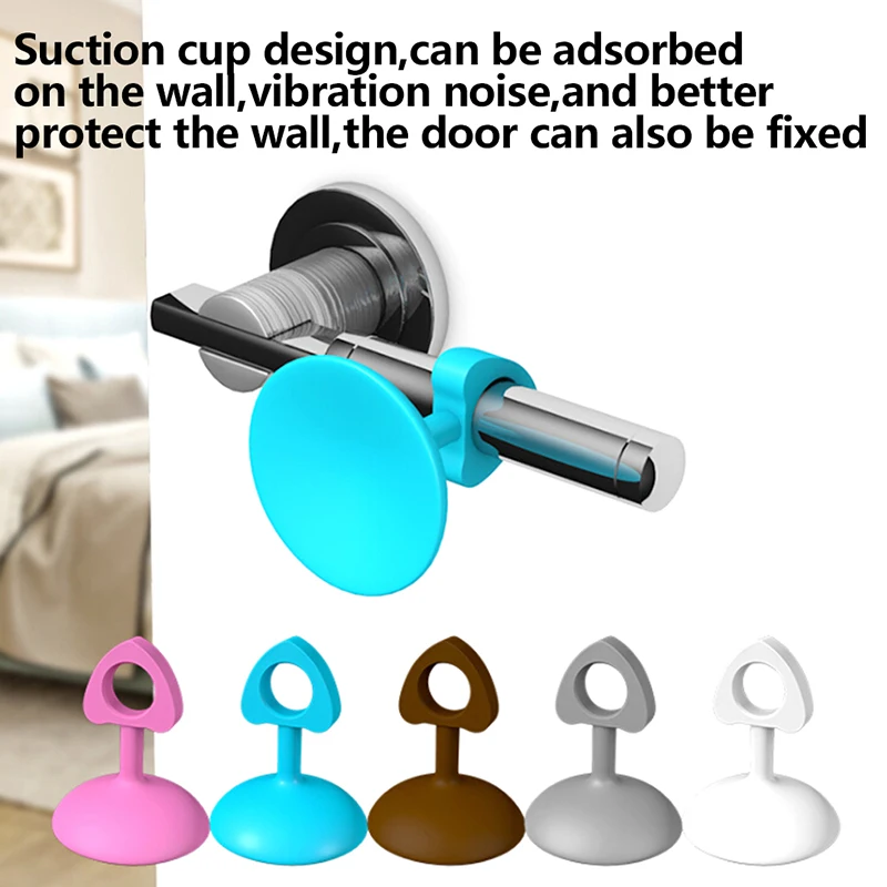 4Pcs/set New Hot Door Handle Silicone Anti Collision Sucker Door Protection Pad Silencer
