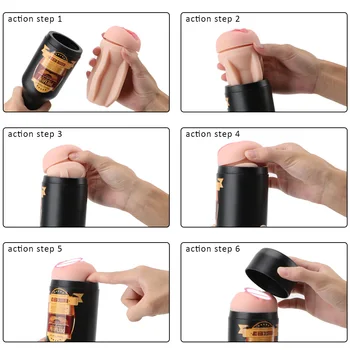 OLO Soft Ora Pussy Male Masturbator Cup Portable Beer Bottle Real Vagina Erotic Adult Toy Sex Toys for Men Sex Machine 3