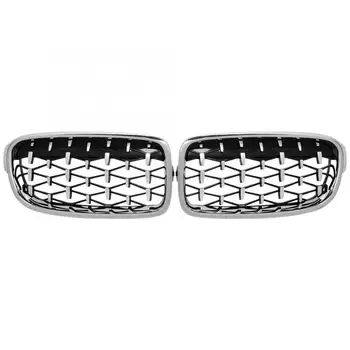 

Bumper grille 1Pair Electroplate Black Front Intake Kidney Grill 51130054493 Fits for BMW 3 series F30 2013-2018 car mesh