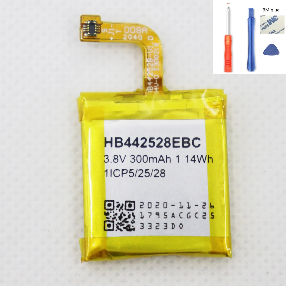 

300mAh HB442528EBC Replacement battery For HUAWEI Watch 1 Battery Batteries +Repair Tools