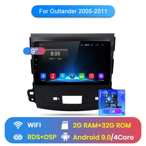 Junsun 2G+ 32G Android 8,1 для Mitsubishi Outlander xl 2 2005-2011 Авто 2 din Радио стерео плеер Bluetooth gps навигация - Цвет: WIFI (2GB 32GB) A