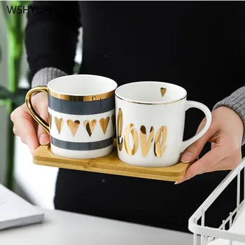 

Light luxury Phnom Penh Ceramic Mouthwash Cup Bathroom Accessory Set European Washing Tools Bamboo tray Bathroom Supplies