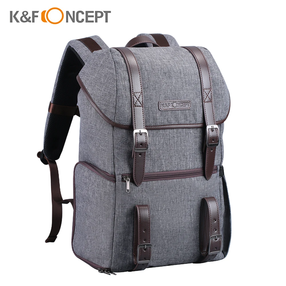 K &amp F CONCEPT большой рюкзак для камеры Capcity серый SLR DSLR ноутбука | Электроника