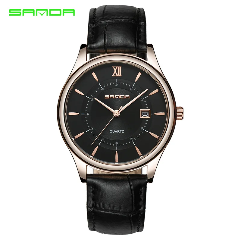 

SANDA Table Men Calendar Watch Male STUDENT'S Trend Simple Belt Quartz Watch Waterproof MEN'S Watch Sanda