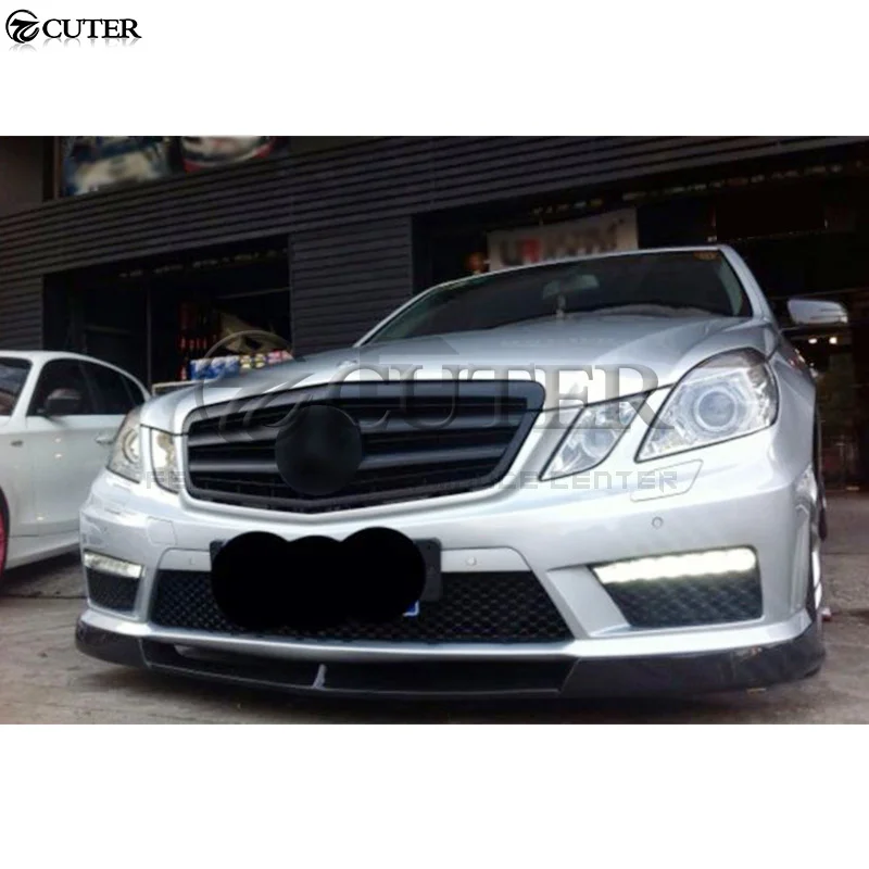 W212 Carbon Fiber Front Bumper Lip Spoiler for Mercedes Benz E350 E300 E63 Amg Car Body Kit 10-13 | Автомобили и мотоциклы