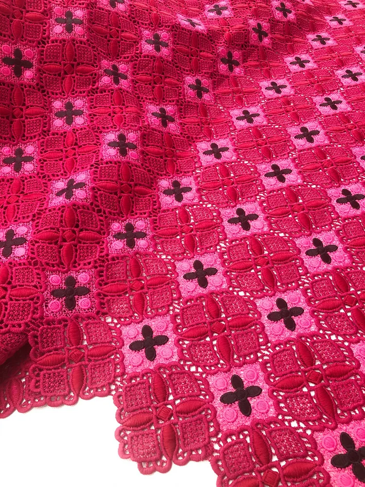Afrikanischer Spitzenstoff im neuen Stil, 2025, hochwertige Spitze, wasserlöslich, bestickt, modischer weicher Spitzenstoff, 5 Yards – Detail 16