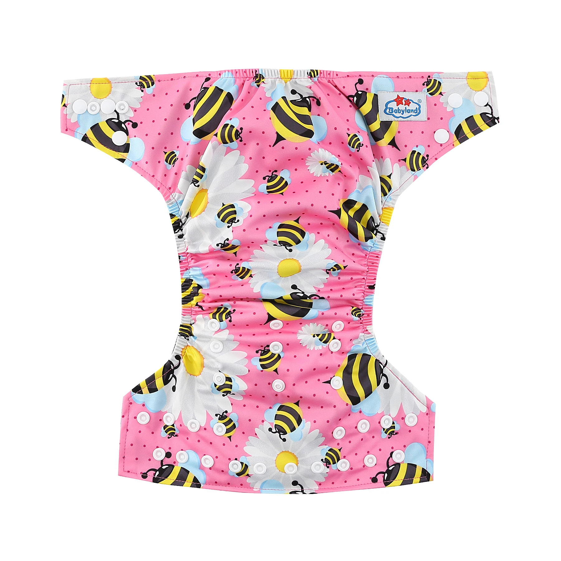 Экологичные детские подгузники Babyland 10 шт. тканевые + впитывающие вставки из