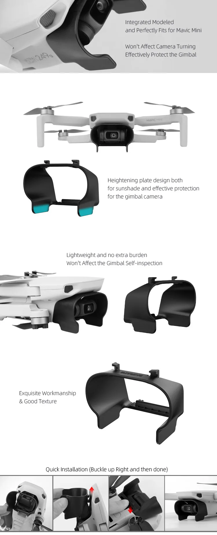 Солнцезащитная бленда для DJI Mavic мини-объектив для беспилотника, защитная крышка для камеры, защита от бликов, защита для DJI Mavic, аксессуары