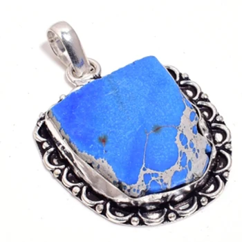 

Genuine Sea Sediment Jasper Pendant Silver Overlay over Copper , Hand made Women Jewelry gift, P8911