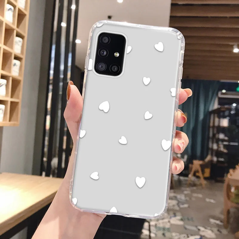 A12 Case For Samsung A51 Case Clear Funda Samsung S22 Ultra S21 A52S A32 5G 20 FE A50 A31 M31 A21S A71 A72 A13 Cute Smile Covers
