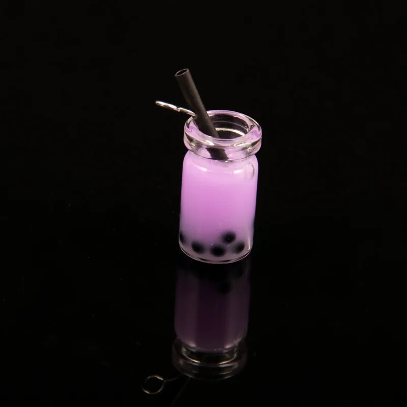Подвески 3D прозрачное стекло сладкие конфеты бутылка для питья смолы подвески серьги для самостоятельного изготовления ювелирных изделий ожерелье аксессуары - Окраска металла: 2