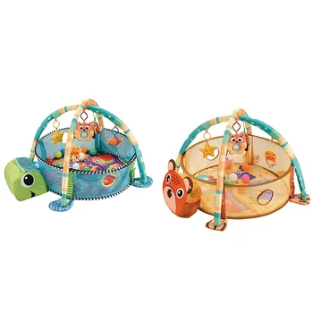 

Baby Play Mat 0-3 Year Playmat Gym Carpet Crawling Mat In Kindergarten Toy Net Support 3-In-1 Marine Ball Pool Fence