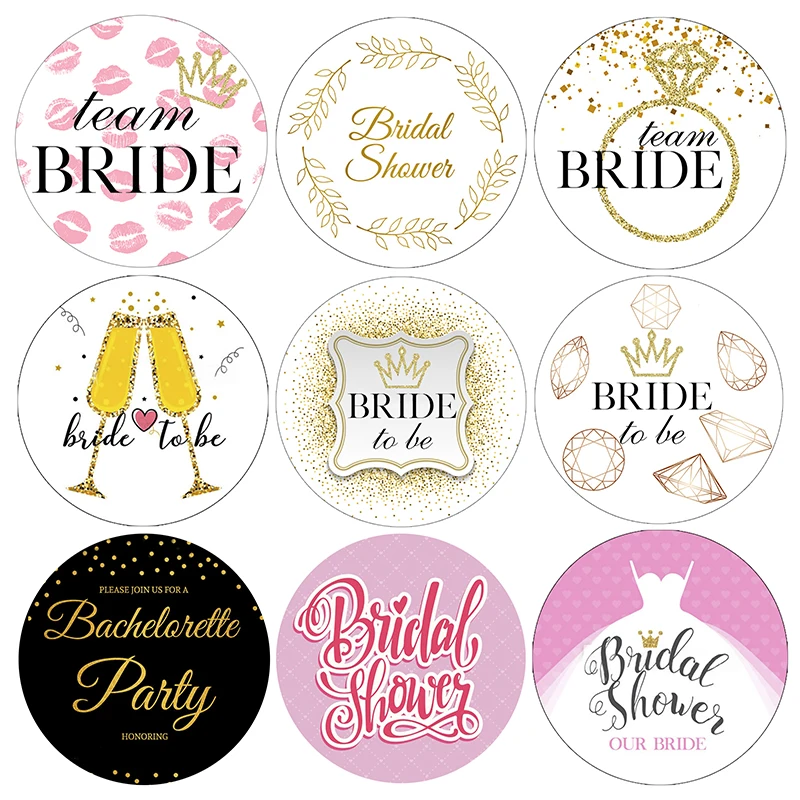 Pegatinas de fiesta de Bride Tribe para novia, para despedida de soltera, dama de honor, despedida de soltera, decoración nupcial de la ducha, etiquetas adhesivas