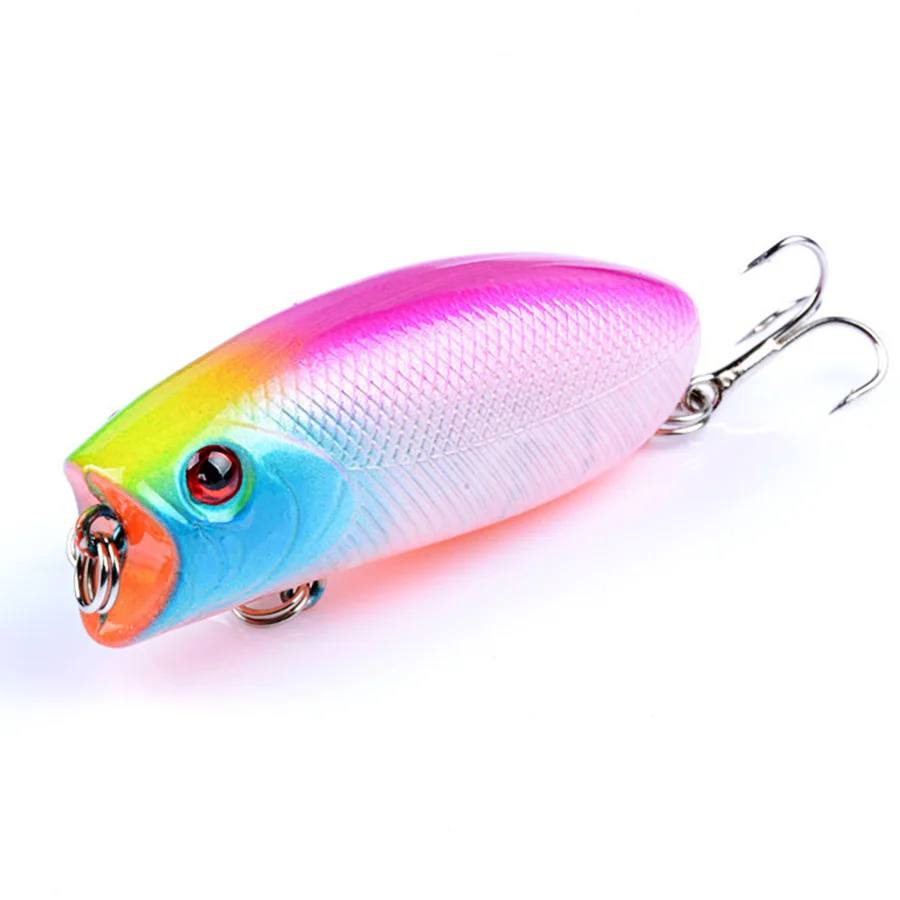 10 Pièces Appâts à Manivelle 12 Cm/17 G Topwater Popper