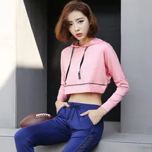 Сексуальный женский спортивный обрезанный женский топ с открытой спиной, Спортивная тонкая футболка для фитнеса, топы для танцовщиц с длинным рукавом, футболки для бега, рубашки для йоги