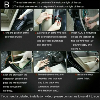 

Car LED Light Open Lamp Flashing LED Colorful Lights Strip Anti-Collision