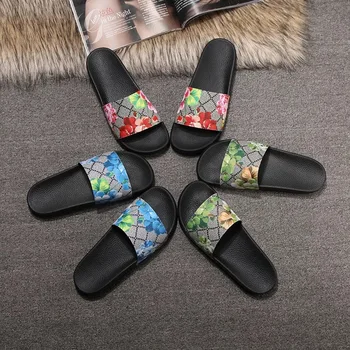 

Top Quality Luxury Brand Designer New Summer Women's House Slippers Fashion Classic Anti-slip Soft Light Rubber Women's Slippers