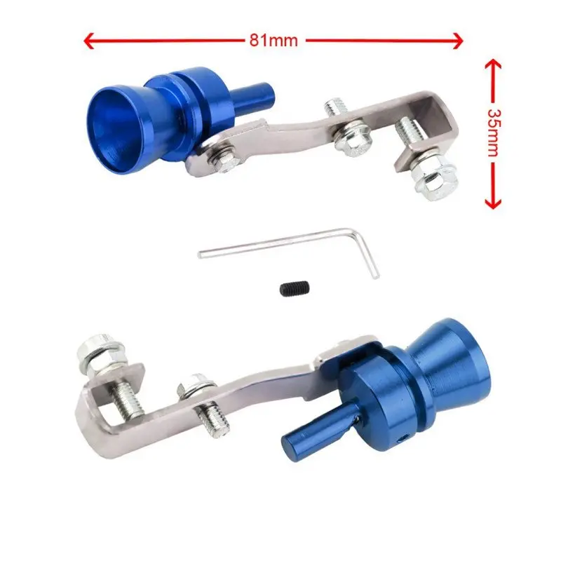 Universal Turbo Sound Color Auto Muffler Exhaust Pipe Whistle Simulator S/M/L/XL Car Tuning Turbo Whistler