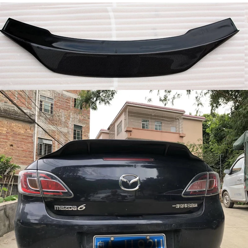 Спойлер для Mazda 6 2009 2010 2011 2012 2013 2014 2015 г. глянцевый спойлер из углеродного волокна/FRP