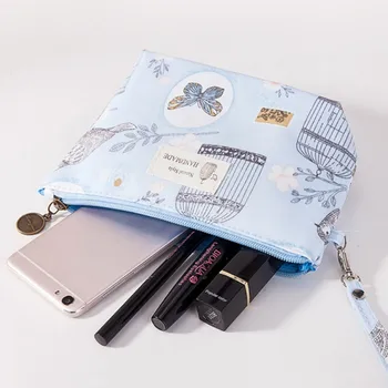 

Cosmetic Bag Fashion Multi-function Women Creative Cute Flowers Pattern Storage Makeup Bag Waterproof Pocket