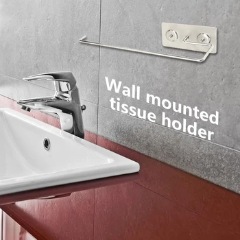 

Wall Mounted Toilet Tissue Holder Roll Paper Rack Storage Stainless Steel Shelf for Household Bathroom Paper Accessories
