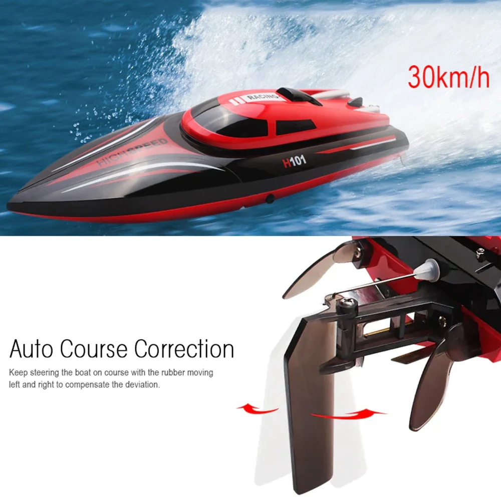 Высокая Скорость RC лодка 2,4 ГГц 4 канала 30 км/ч 180 градусов флип пульт дистанционного управления гоночная лодка с ЖК-экраном игрушки для детей лучшие подарки