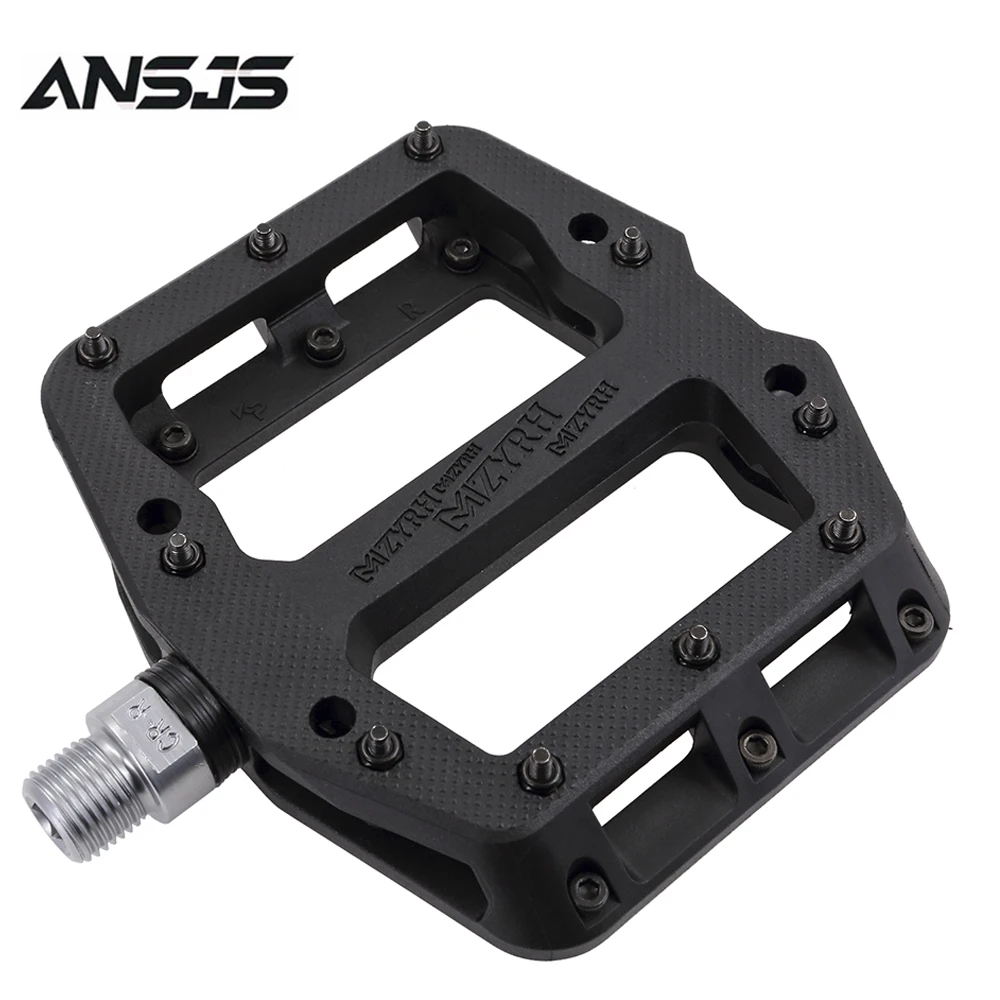 

Ansjs MTB Pedals Mountain Bike Pedals Lightweight Nylon Fiber Bicycle Platform Pedals for BMX MTB 9/16"