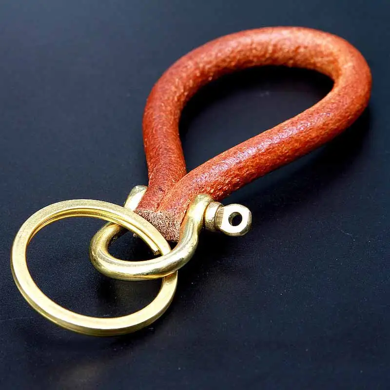 Коричневый Vintage Genuine Leather Key Wallet Women Keychain Covers Key Holder Car Keys Housekeeper Keys Organizer - Цвет: Коричневый