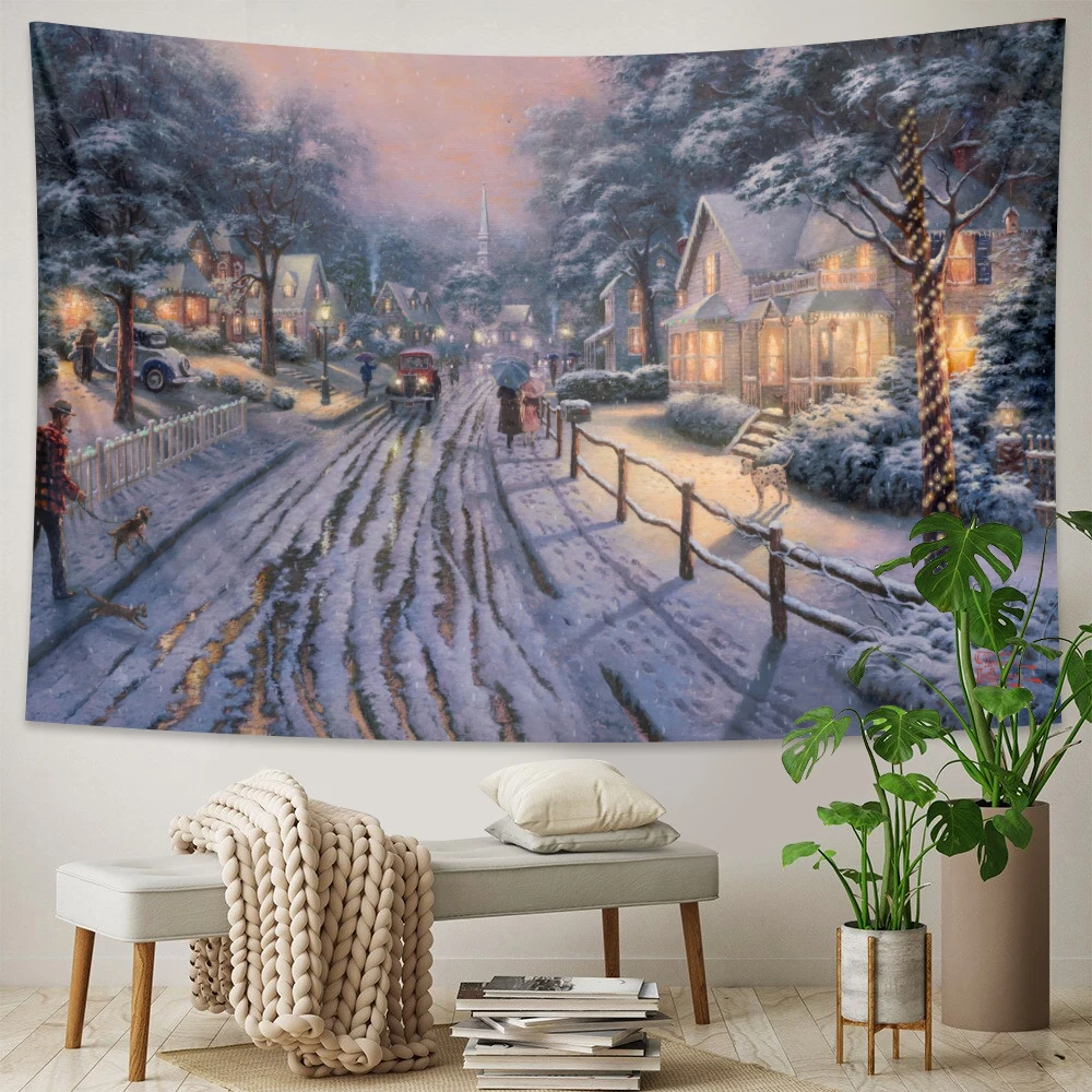 Красивый домашний художественный декор настенный гобелен Рождественская елка