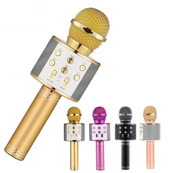 

WS858 Bluetooth Wireless Microphone Karaoke Speaker KTV Music Player Singing Recorder Handheld Microphone Mic