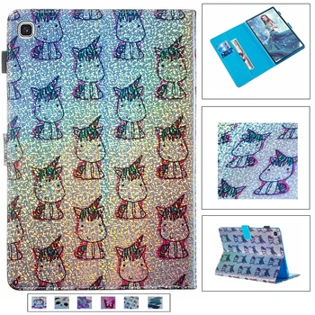

Glitter diamond unicorn leather case tablet case For Samsung Galaxy Tab S5E 10.5 inch T720 T725 Magnetic Flip stand cover + film