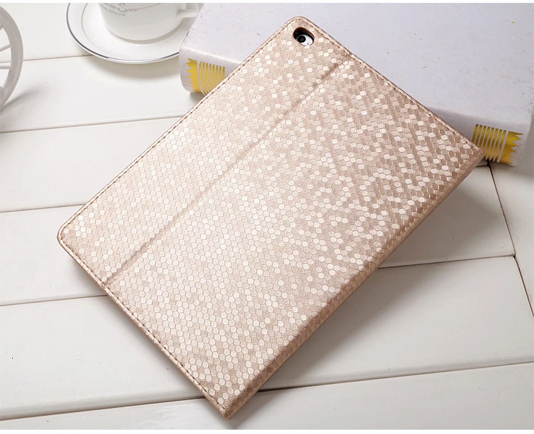 PU Leather Case For IPad Air 2 /1 Wakeup/Sleep Cover Case For IPad Case 9.7 Stand Smart Cover For IPad Air 2 Case - Color: Gold