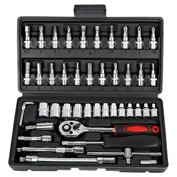 

Auto Repair Kit Ratchet Wrench Set Repair Tool CoMBination Tire Bicycle Electric Motorcycle DisasseMBly Maintenance