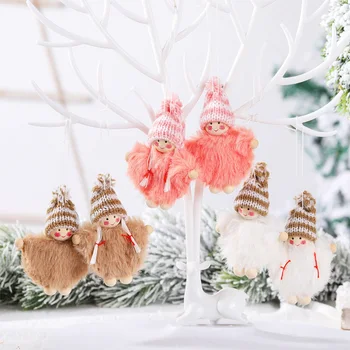

Home Decoration Elf Angel Pendant Pink Cristmas Birthday Party Decorations Gift Mery 2020 New Year white Merry Christmas Navidad