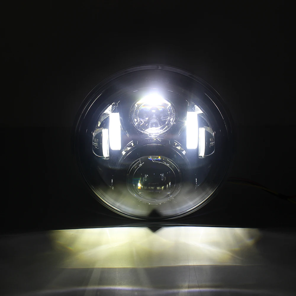 7inch Motorcycle LED Round Headlights High Low Beam For Honda CB400 CB500 CB1300 Hornet 250 600 900 VTEC VTR250