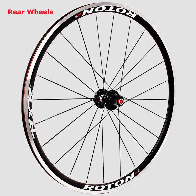 RXR 700C MTB Wheelset алюминиевый сплав 7-11 скоростные колеса Горный велосипед V тормоз клинчер передние задние колеса Fit 7-11 S кассета - Цвет: Rear Wheel-Black