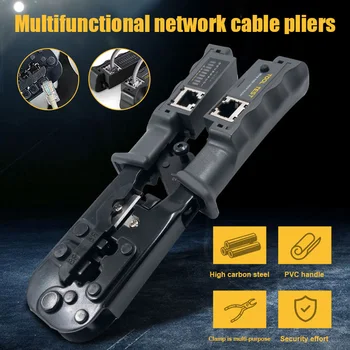 

4-in-1 Cable Crimping Plier Multi-function Network Cable Clamp with Tester CLH@8