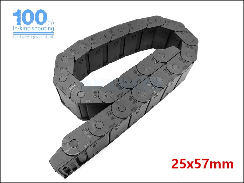 JFLO 1Meter 25x25 25x38 25x57 25x77mm Drag chain Wire Carrier cable Sealing both side open Protection Towline Free shipping 21