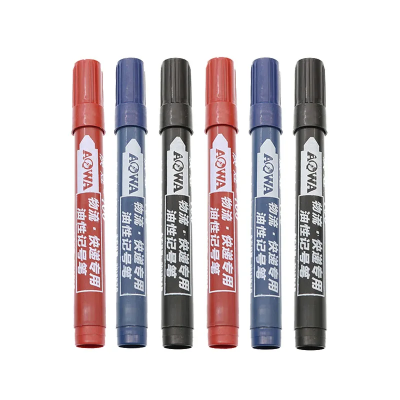 

Enrichment Marker Oily Waterproof Permanent Marker Pen Korean Stationery Student Outdoor Marker Ink Pen Three Color Optional