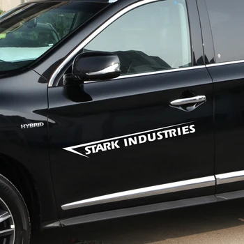 

2pcs Car Sticker Stark Industries Car Body Stripes Stickers Vinyl Decal for Volkswagen VW Polo passat Scirocco GOLF Car Stying