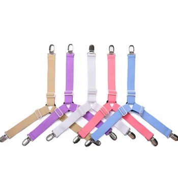 

4Pcs/set Grippers Suspender Cord Hook Loop Clasps Adjustable Elastic Mattress Cover Adjustable Bed Sheet Fasteners Straps U3